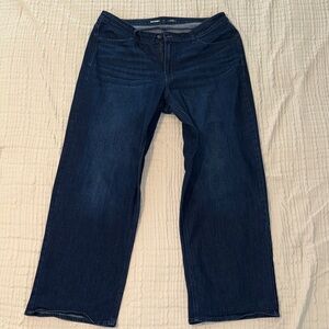 Old Navy Women's Deep Indigo wide Leg Jeans